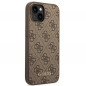 Kryt Guess 4G Gold Logo na Apple iPhone 14 Elegant  Hnedý