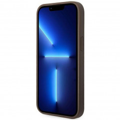 Kryt Guess 4G Gold Logo na Apple iPhone 14 Elegant  Hnedý