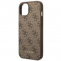 Kryt Guess 4G Gold Logo na Apple iPhone 14 Elegant  Hnedý