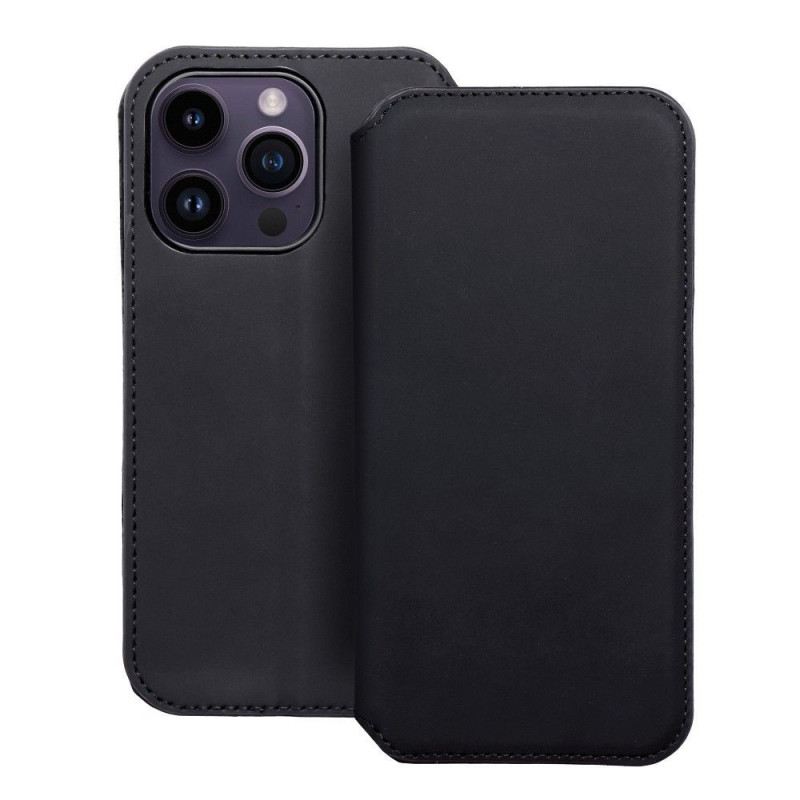 Peňaženkové puzdro Dual Pocket book na Apple iPhone 14 Pro Čierny