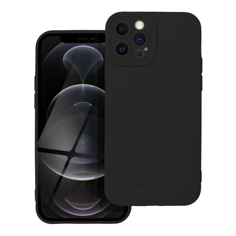 Kryt Roar Luna na Apple iPhone 12 Pro Jednofarebný, Štýlový, Estetický doplnok  Čierny