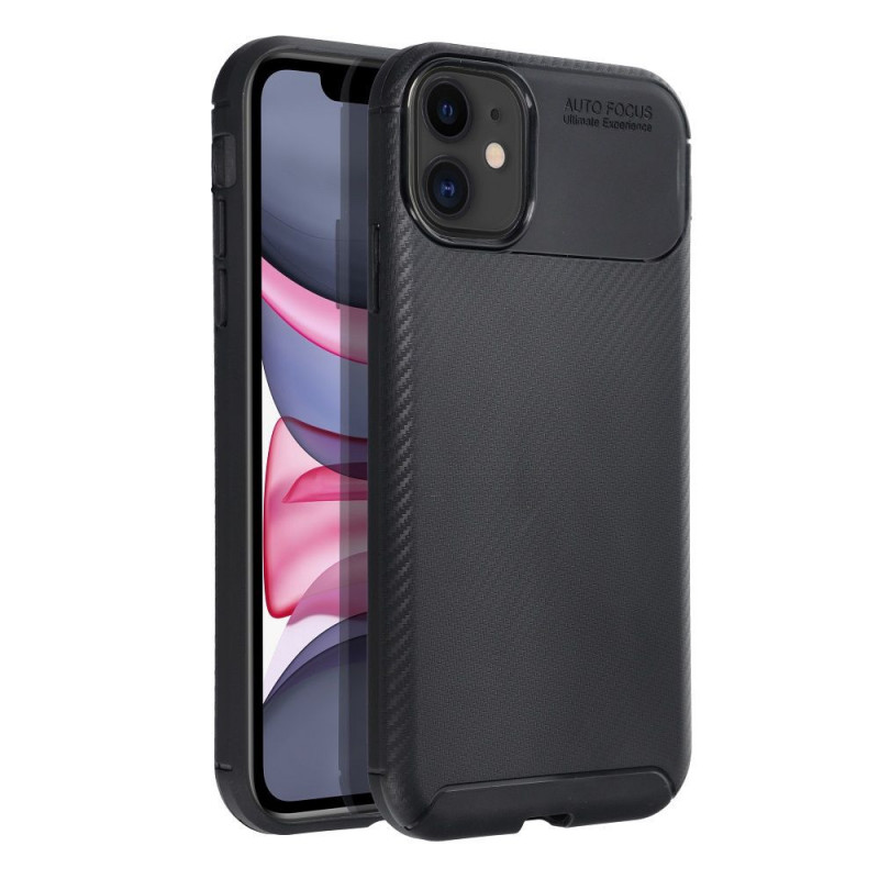 Kryt Carbon premium na Apple iPhone 11 Elegant  Čierny