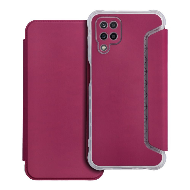 Peňaženkové puzdro Piano Book na Samsung Galaxy A12 Purpurový