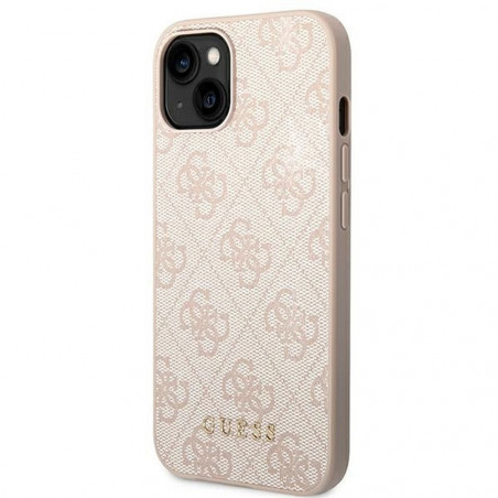 Kryt Guess 4G Gold Logo na Apple iPhone 14 Plus Elegant  Ružový