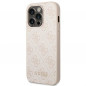 Kryt Guess 4G Gold Logo na Apple iPhone 14 Pro Elegant  Ružový