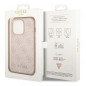 Kryt Guess 4G Gold Logo na Apple iPhone 14 Pro Elegant  Ružový