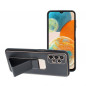 Kryt LEATHER Case Kickstand na Samsung Galaxy A23 5G Čierny