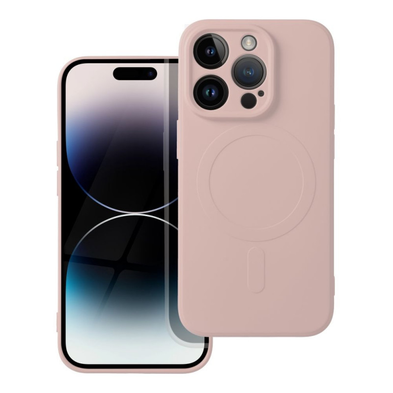 Kryt Silicone Mag Cover na Apple iPhone 14 Pro MagSAFE  Ružový