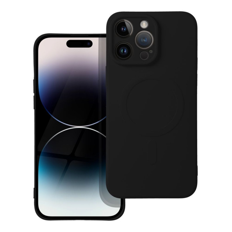 Kryt Silicone Mag Cover na Apple iPhone 14 Pro Max MagSAFE  Čierny