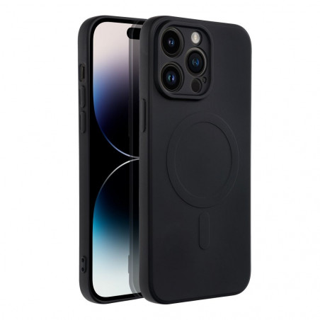 Kryt Silicone Mag Cover na Apple iPhone 14 Pro Max MagSAFE  Čierny