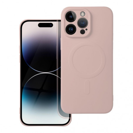 Kryt Silicone Mag Cover na Apple iPhone 14 Pro Max MagSAFE Ružový