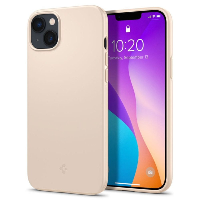 Kryt Spigen Thin Fit na Apple iPhone 14 Piesková béžová