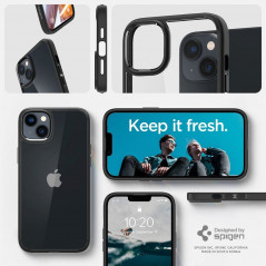 Kryt Spigen Ultra Hybrid na Apple iPhone 14 Krištáľovo čistý  Matná čierna