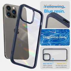 Kryt Spigen Ultra Hybrid na Apple iPhone 14 Pro Krištáľovo čistý  Námornícka modrá
