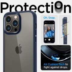 Kryt Spigen Ultra Hybrid na Apple iPhone 14 Pro Krištáľovo čistý  Námornícka modrá