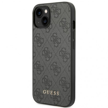 Kryt Guess 4G Gold Logo na Apple iPhone 14 Elegant Šedý