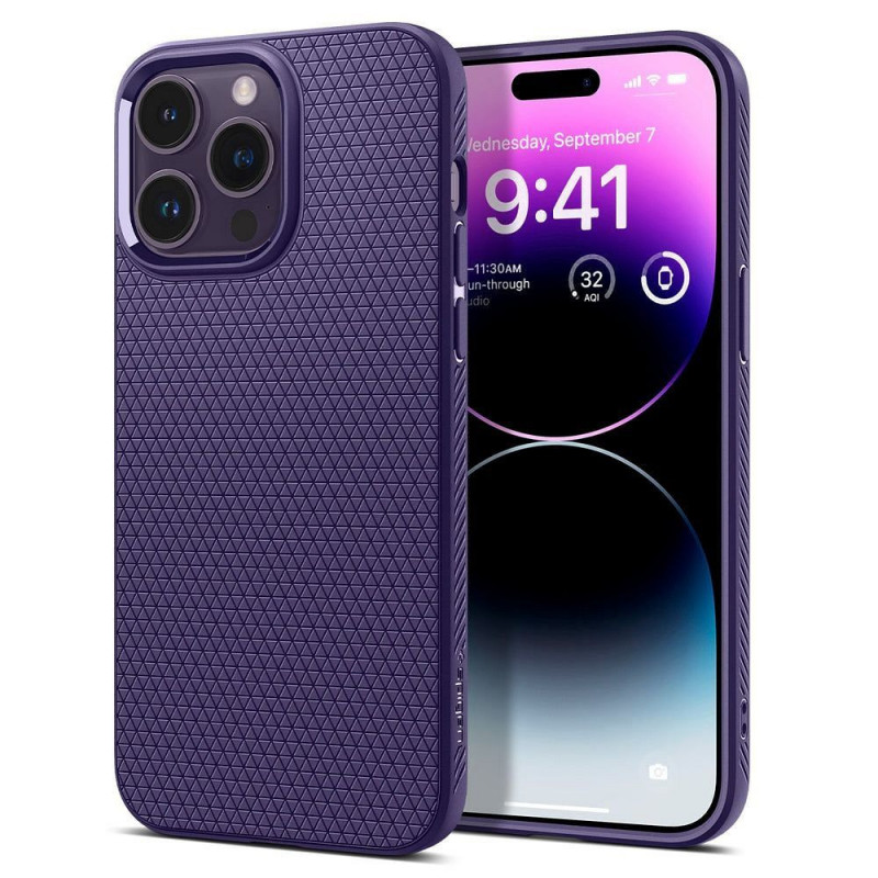 Kryt Spigen  Liquid Air na Apple iPhone 14 Pro Max Hlboká fialová