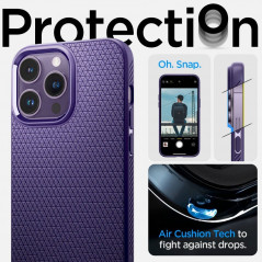 Kryt Spigen  Liquid Air na Apple iPhone 14 Pro Max Hlboká fialová
