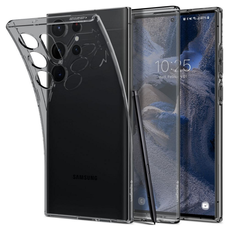Kryt Spigen Liquid Crystal na Samsung Galaxy S23 Ultra 5G Krištáľovo čistý  Vesmírny kryštál