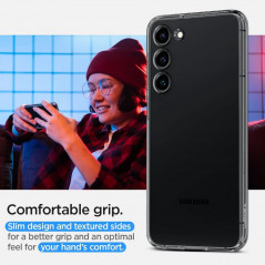 Kryt Spigen Liquid Crystal na Samsung Galaxy S23 Plus 5G Krištáľovo čistý  Vesmírny kryštál