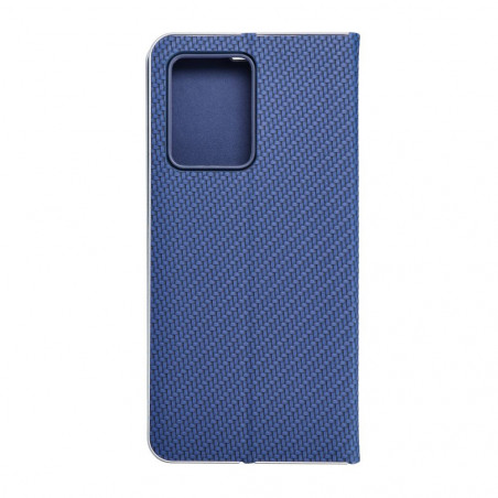 Peňaženkové puzdro LUNA Book Carbon na XIAOMI Redmi Note 12 Pro Plus 5G Uhlíkové vlákno, Elegant Modrý