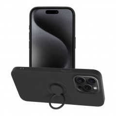 Kryt Silicone ring na Apple iPhone 15 Pro Max Čierny