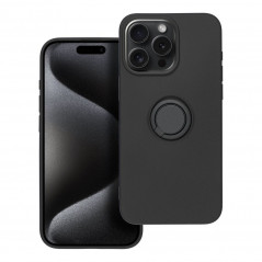 Kryt Silicone ring na Apple iPhone 15 Pro Max Čierny