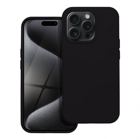 Kryt Silicone na Apple iPhone 15 Pro Elegant Čierny