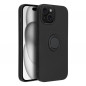 Kryt Silicone ring na Apple iPhone 15 Čierny