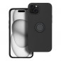 Kryt Silicone ring na Apple iPhone 15 Plus Čierny