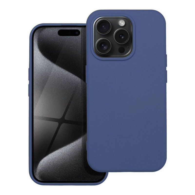 Kryt Silicone na Apple iPhone 15 Pro Elegant  Modrý