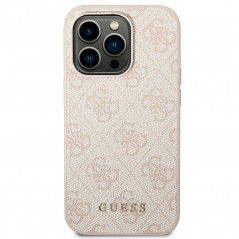 Kryt Guess 4G Gold Logo na Apple iPhone 14 Pro Max Elegant  Ružový