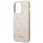Kryt Guess 4G Gold Logo na Apple iPhone 14 Pro Max Elegant  Ružový