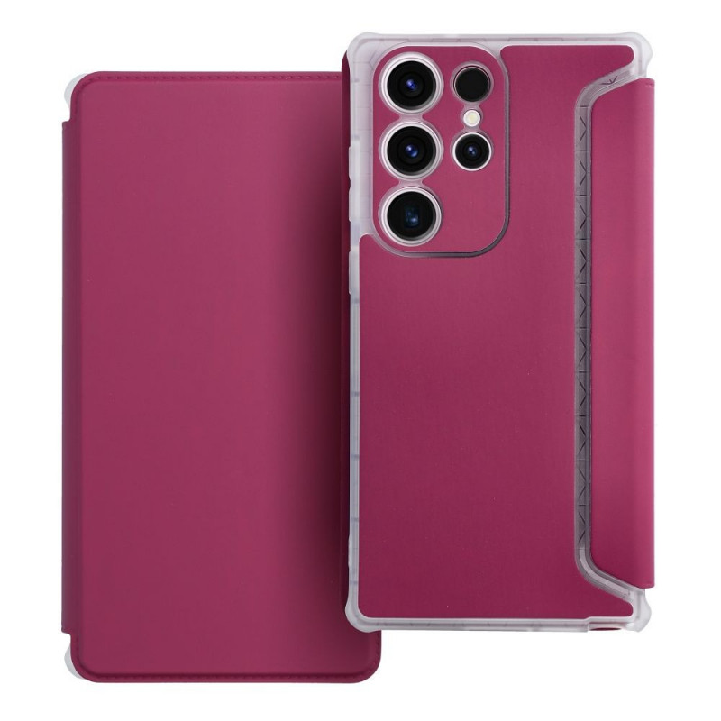 Peňaženkové puzdro Piano Book na Samsung Galaxy S23 Ultra 5G Purpurový