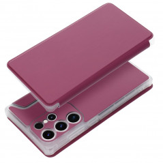 Peňaženkové puzdro Piano Book na Samsung Galaxy S23 Ultra 5G Purpurový