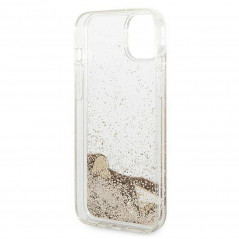 Kryt Guess Liquide Glitter Charms na Apple iPhone 14 Plus Elegant  Zlatý