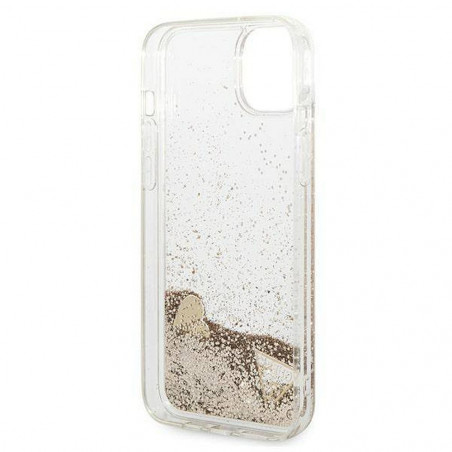 Kryt Guess Liquide Glitter Charms na Apple iPhone 14 Plus Elegant  Zlatý