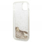 Kryt Guess Liquide Glitter Charms na Apple iPhone 14 Plus Elegant  Zlatý
