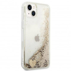 Kryt Guess Liquide Glitter Charms na Apple iPhone 14 Plus Elegant  Zlatý