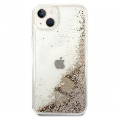 Kryt Guess Liquide Glitter Charms na Apple iPhone 14 Plus Elegant  Zlatý