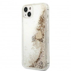 Kryt Guess Liquide Glitter Charms na Apple iPhone 14 Plus Elegant  Zlatý