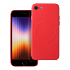 Kryt Silicone Mag Cover na Apple iPhone SE 2022 5G MagSAFE Červený