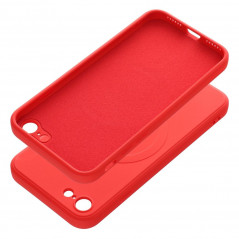 Kryt Silicone Mag Cover na Apple iPhone SE 2022 5G MagSAFE  Červený