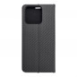 Peňaženkové puzdro LUNA Book Carbon na XIAOMI Redmi 10C Uhlíkové vlákno, Elegant  Čierny