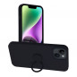 Kryt Silicone ring na Apple iPhone 14 Čierny