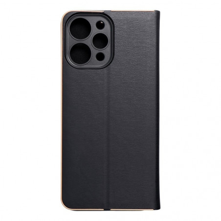 Peňaženkové puzdro LUNA Book Gold na XIAOMI Redmi 12 Elegant Čierny