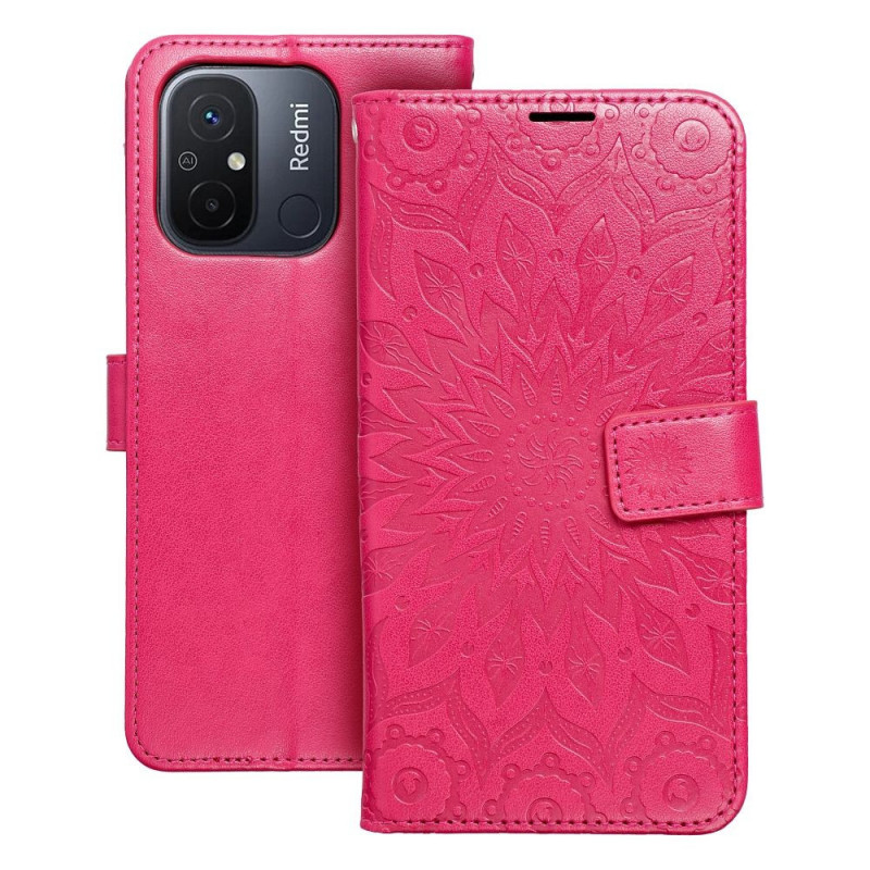 Peňaženkové puzdro MEZZO Book na XIAOMI Redmi 12C Mandala  Purpurový