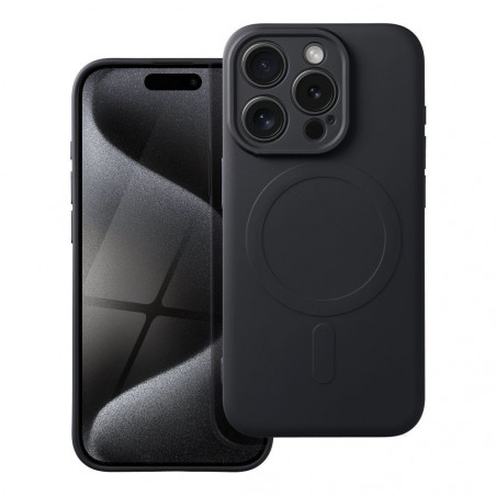 Kryt Silicone Mag Cover na Apple iPhone 15 Pro MagSAFE Čierny
