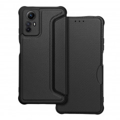 Peňaženkové puzdro Razor Book na XIAOMI Redmi Note 12s Uhlíkové vlákno, Karbónový vzor Čierny