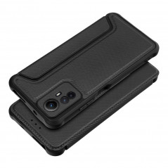 Peňaženkové puzdro Razor Book na XIAOMI Redmi Note 12s Uhlíkové vlákno, Karbónový vzor Čierny
